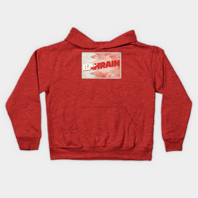 Bahrain Vintage style retro souvenir Kids Hoodie by DesignerPropo